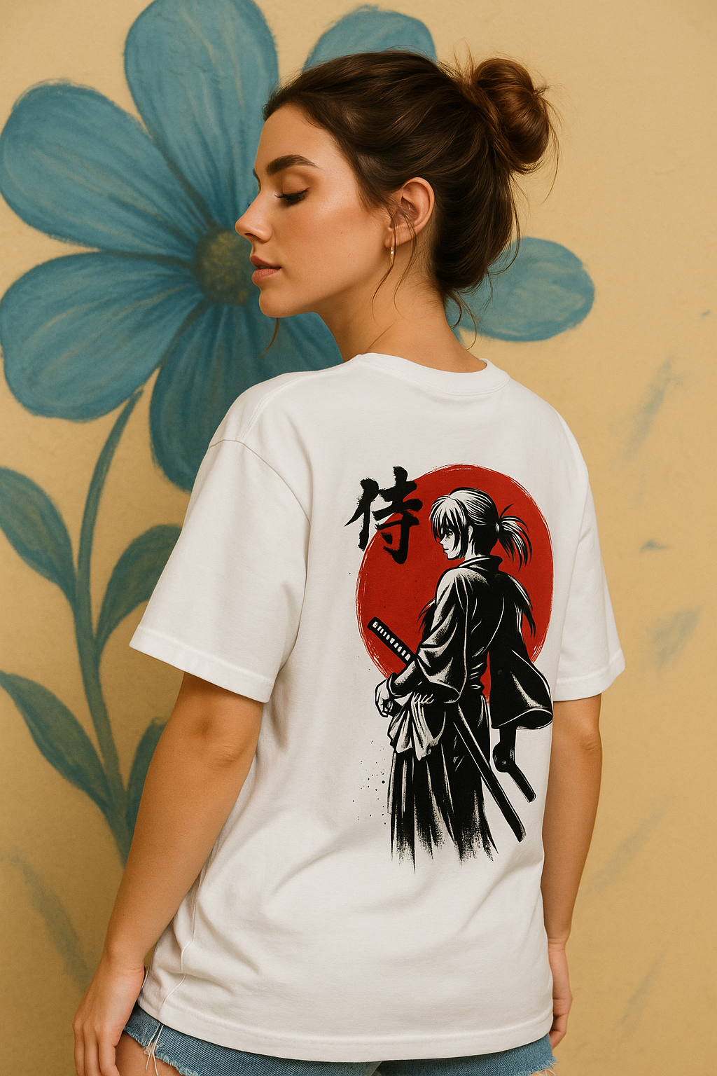 A Girl wearing very cool anime t-shirt by Hokagee
